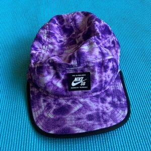 Tie Dye Purple Nike Skateboarding Hat Five Panel
